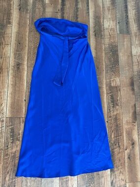 ASOS Royal Blue Strapless Maxi Dress